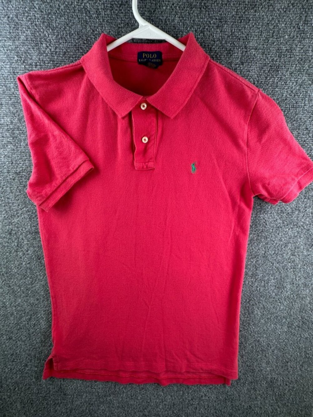 Polo Ralph Lauren Boys Polo Shirt XL 18-20 Red Short Sleeves Preppy Cotton